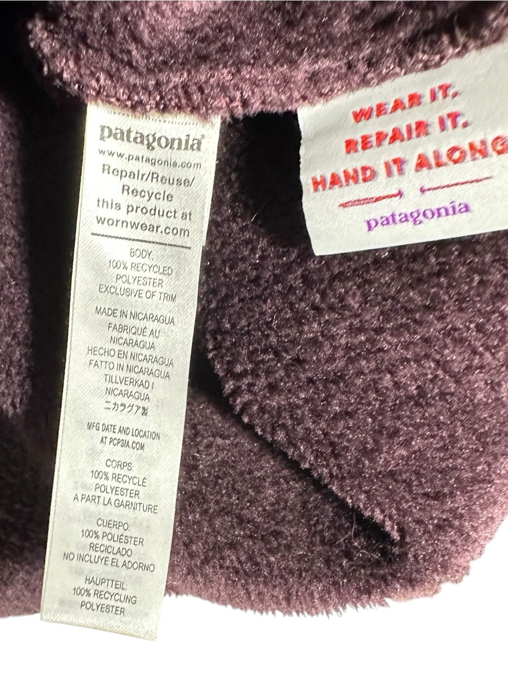 PATAGONIA Re-Tool Half-Snap Pullover in deep plum - Picture 8 of 10
